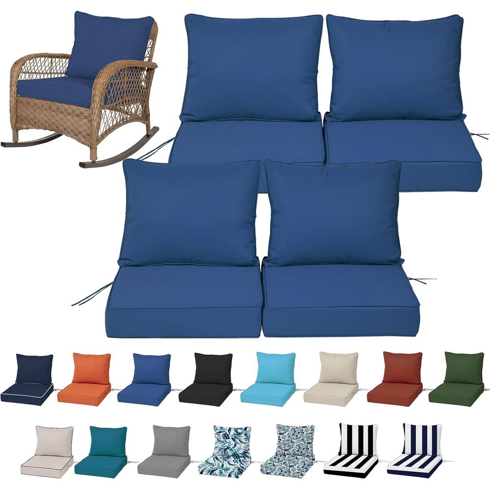 Outdoor Furniture Cushions - Zestaw 4 poduszek na głębokie siedzenia