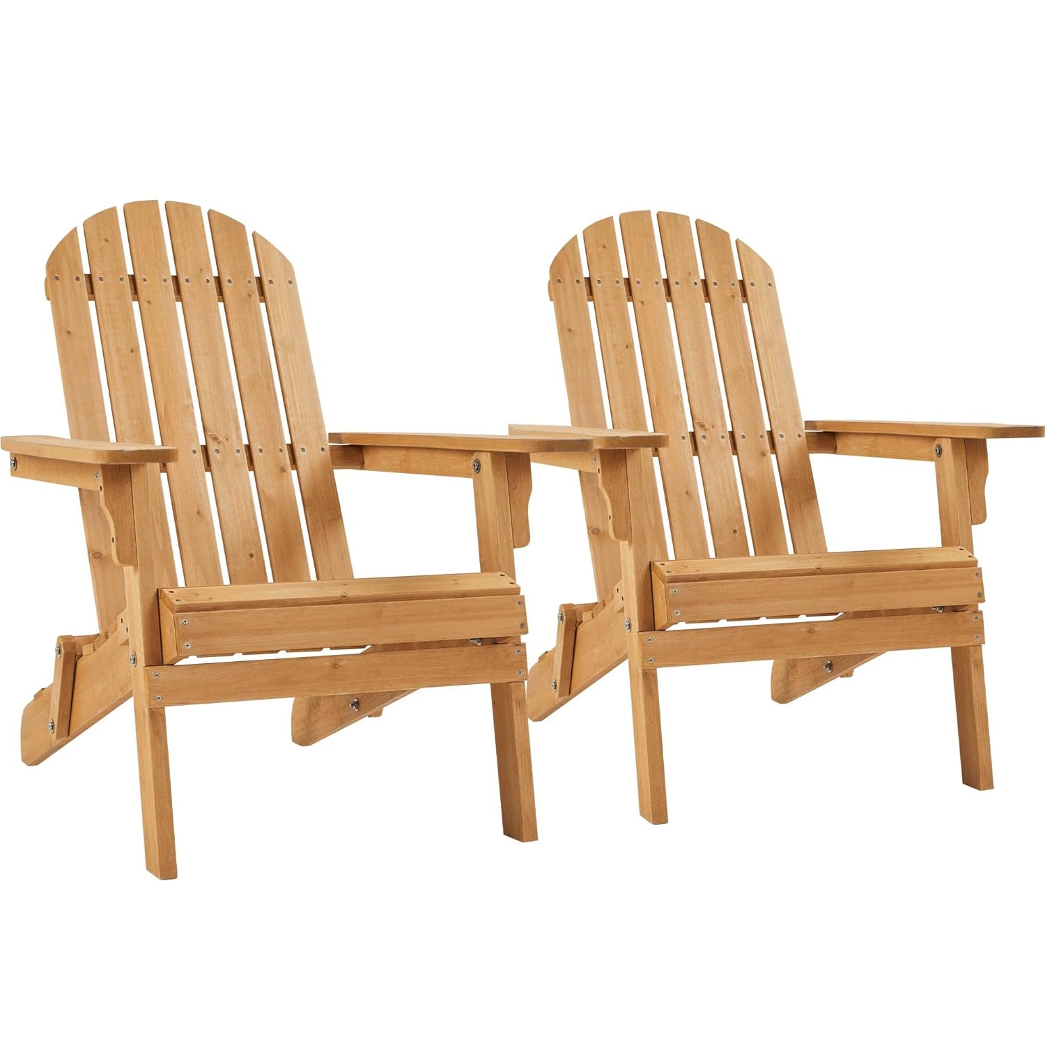 Outdoor Furniture Fire Pit Set - Składane krzesła Adirondack, zestaw 2 sztuk,