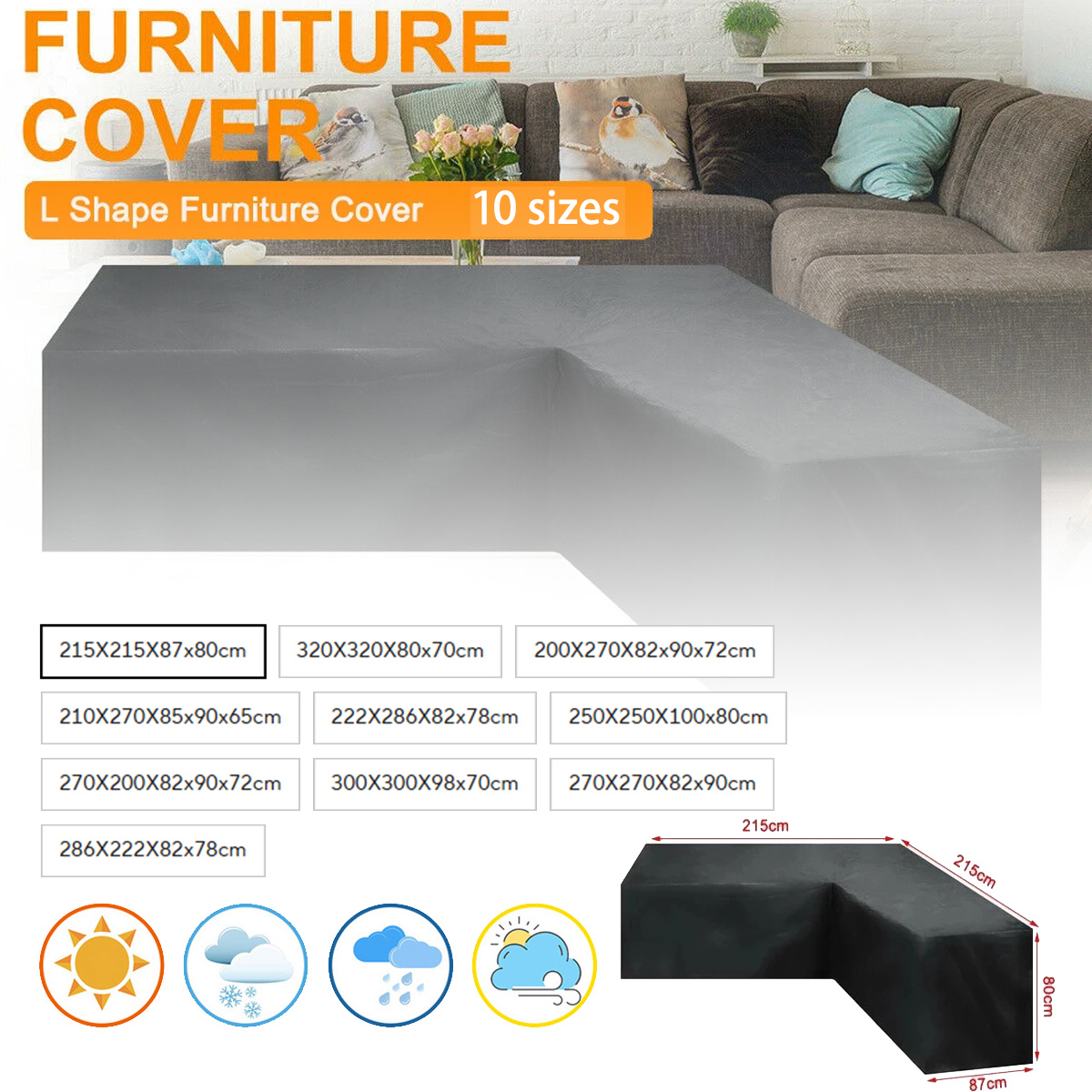Outdoor Furniture Rattan - Wodoodporny pokrowiec na meble w kształcie