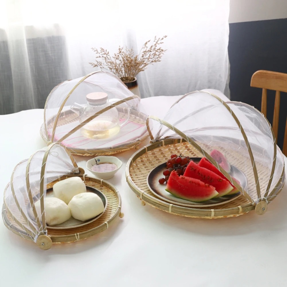 Outdoor Furniture Rattan - Bambusowy tkany kosz moskitiera kosz na
