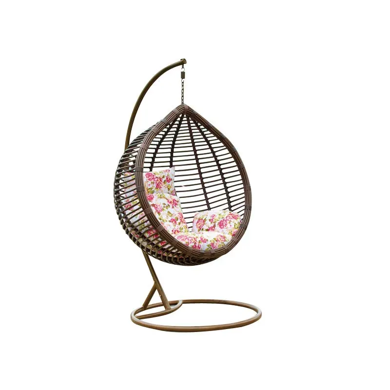 Hanging Egg Chair - Nowoczesne meble ogrodowe, wiszące krzesło-huśtawka w