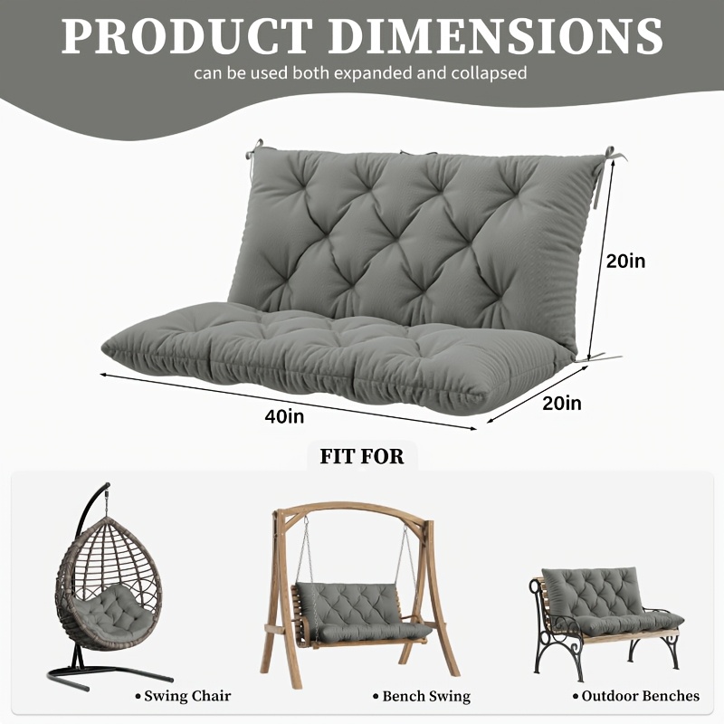 Outdoor Furniture Upholstery - Poduszka na huśtawkę ogrodową 150x100cm, 2-3