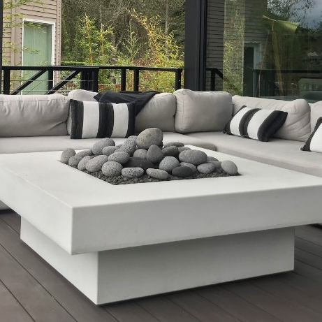 Outdoor Furniture Fire Pit Set - Zestaw mebli ogrodowych z sofą, stół
