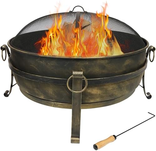Fire Pit Bowl - Duża stalowa paleniska ogrodowa 34 cale