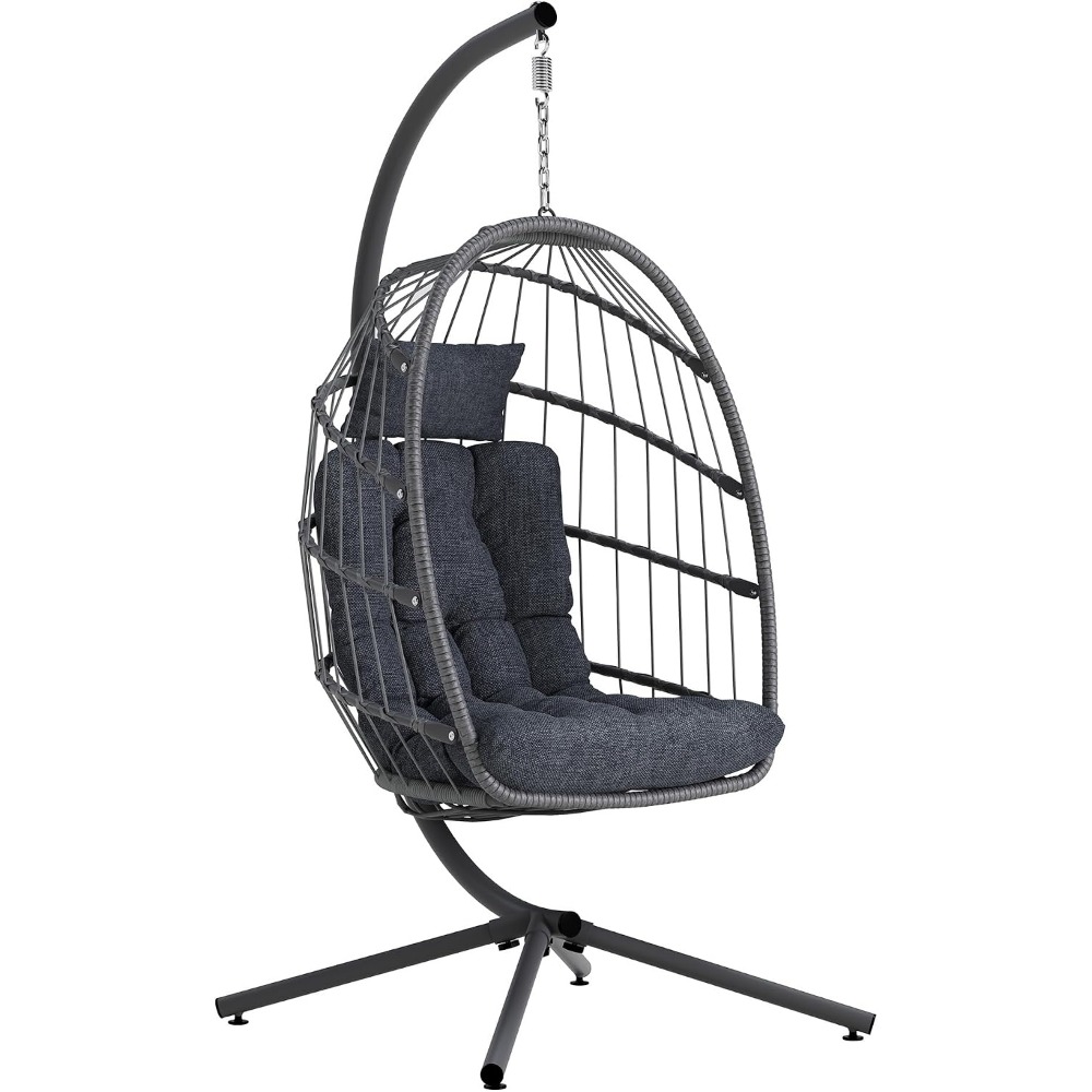 Hanging Egg Chair - Zewnętrzny fotel jajko ze stojakiem, wiszący