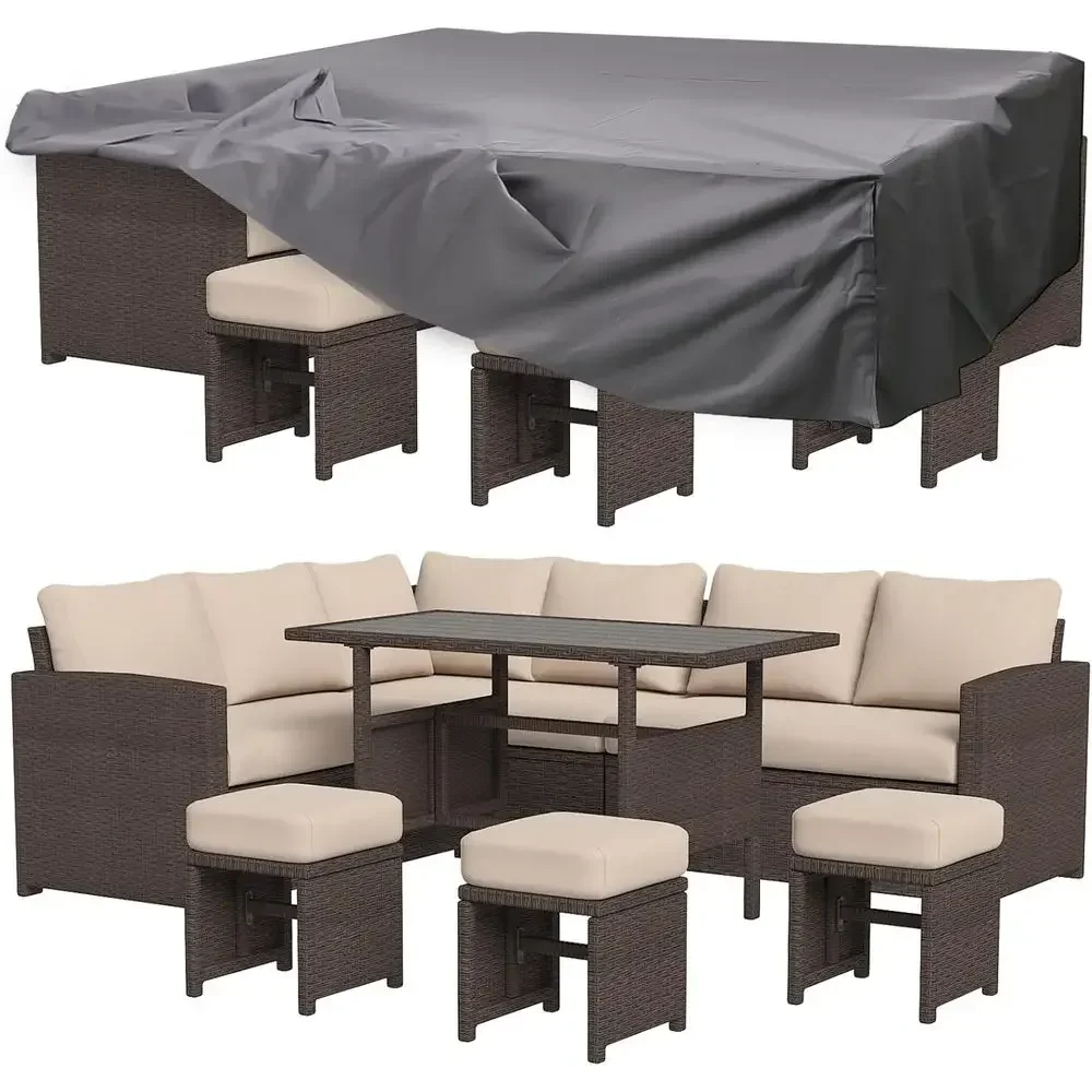 Outdoor Furniture Rattan - 7-częściowy zestaw mebli ogrodowych z wodoodporną