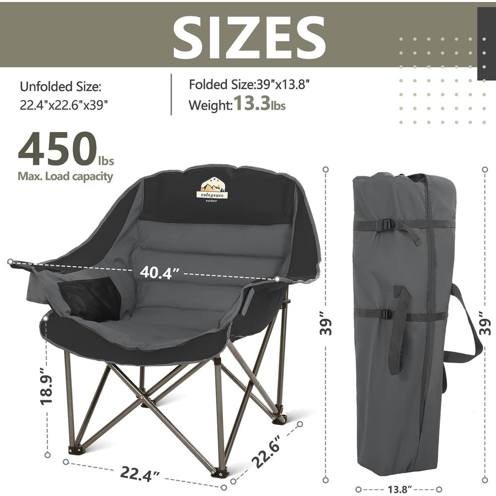 Zestaw 2 dużych krzeseł kempin – Outdoor Furniture Xl recenzja i cena