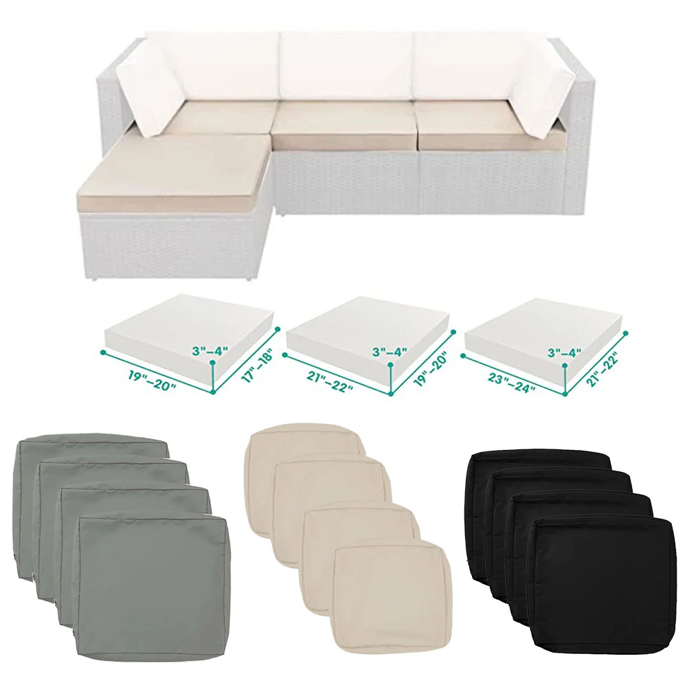 1-4 Zestaw Poduszek na Sofę, P – Outdoor Furniture Upholstery recenzja i cena