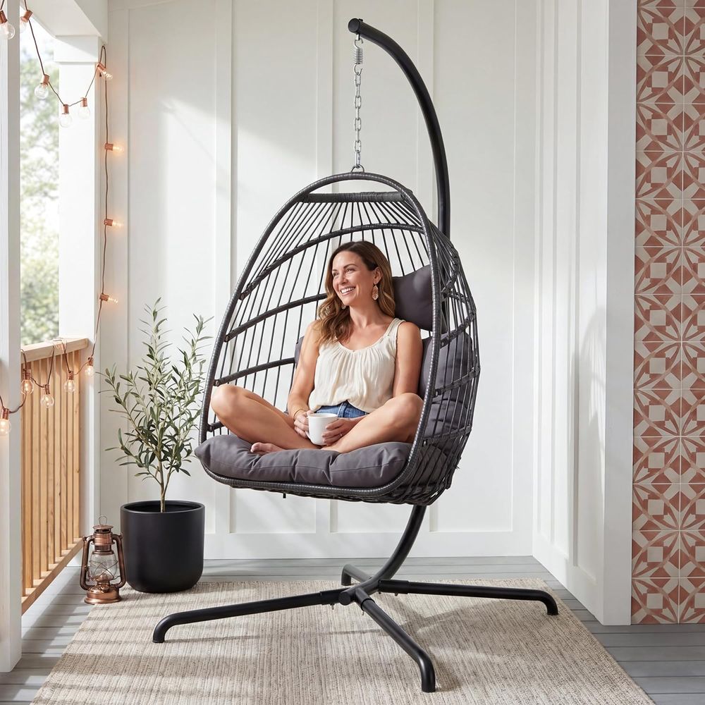 Wytrzymałe zewnętrzne wiszące  – Hanging Egg Chair recenzja i cena