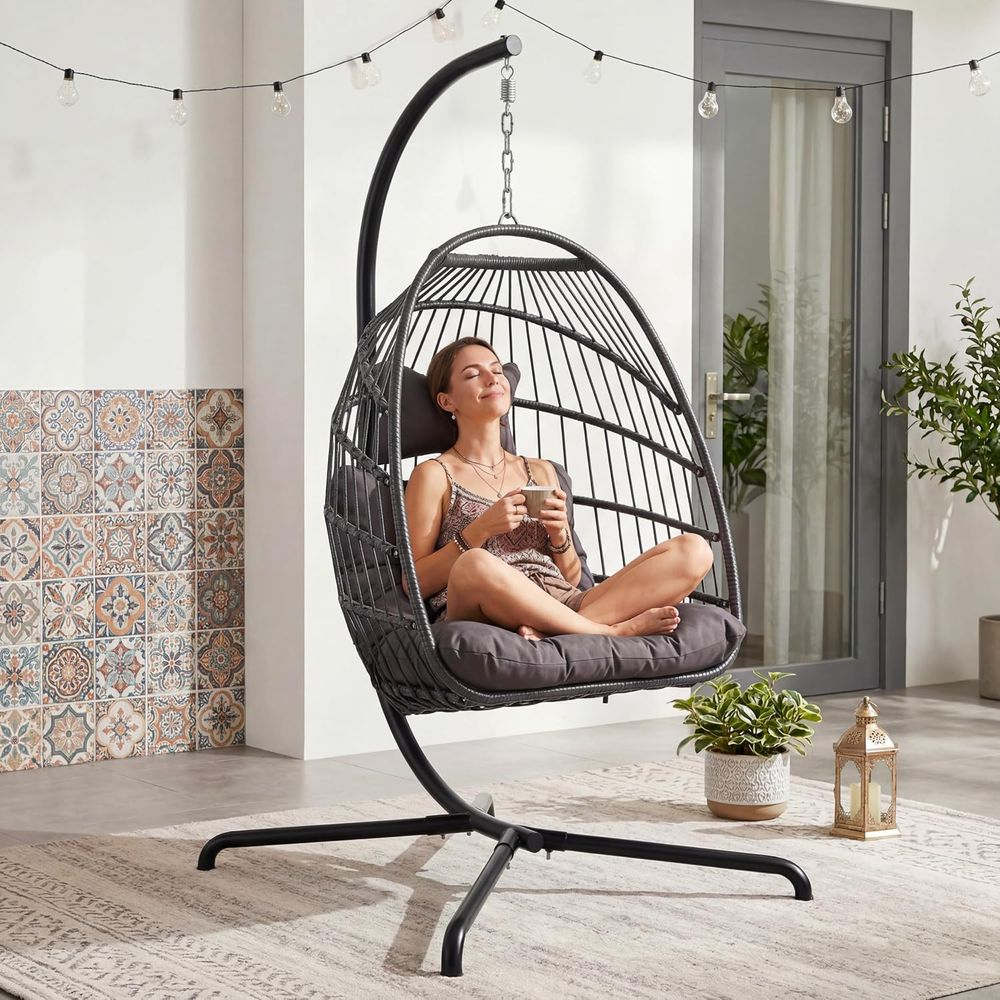 Wytrzymałe zewnętrzne wiszące  – Hanging Egg Chair recenzja i cena