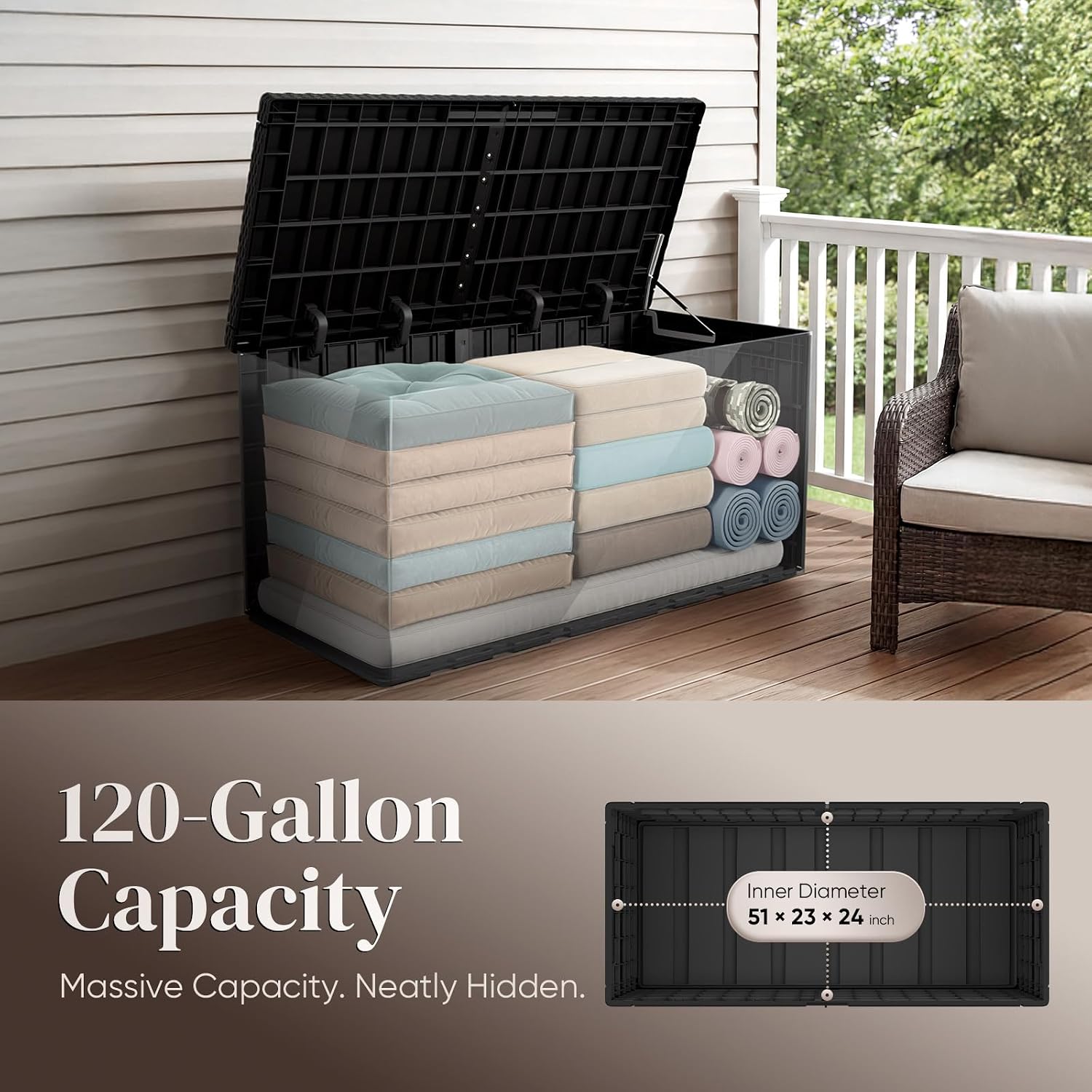 Duży pojemnik zewnętrzny o poj – Outdoor Furniture Cushions recenzja i cena