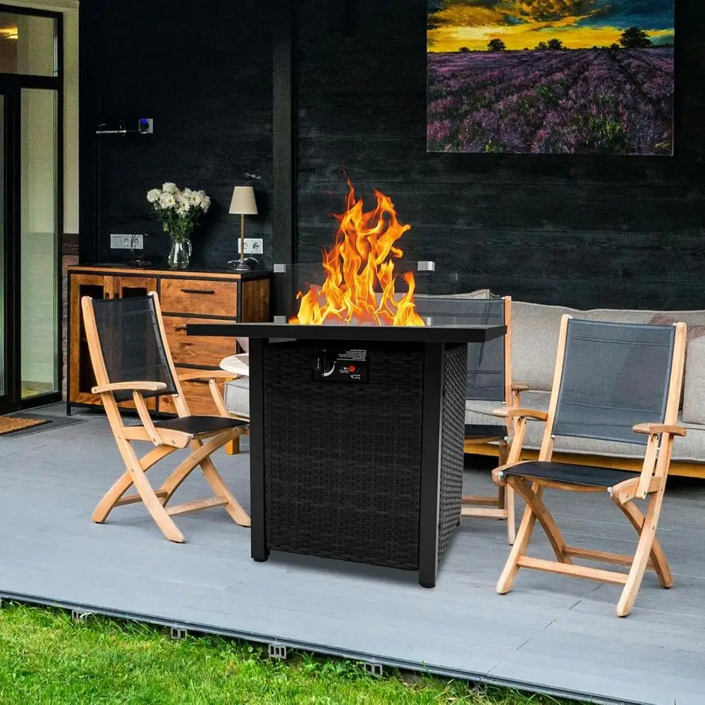 Wiklinowy zestaw mebli ogrodow – Outdoor Furniture Fire Pit Set recenzja i cena