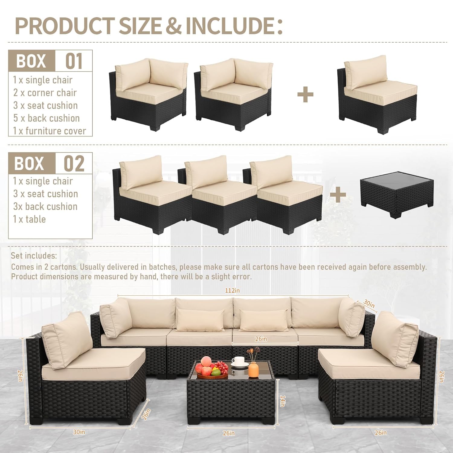7-częściowy zestaw mebli ogrod – Outdoor Furniture Rattan recenzja i cena