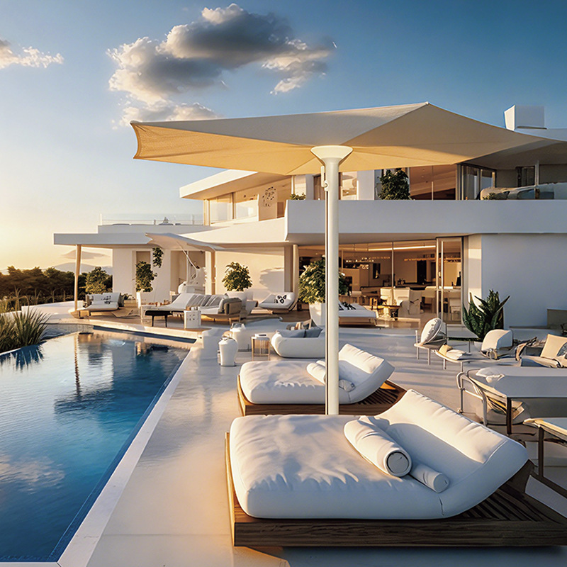 Popularny dekoracyjny parasol  – Outdoor Furniture Exhibition recenzja i cena