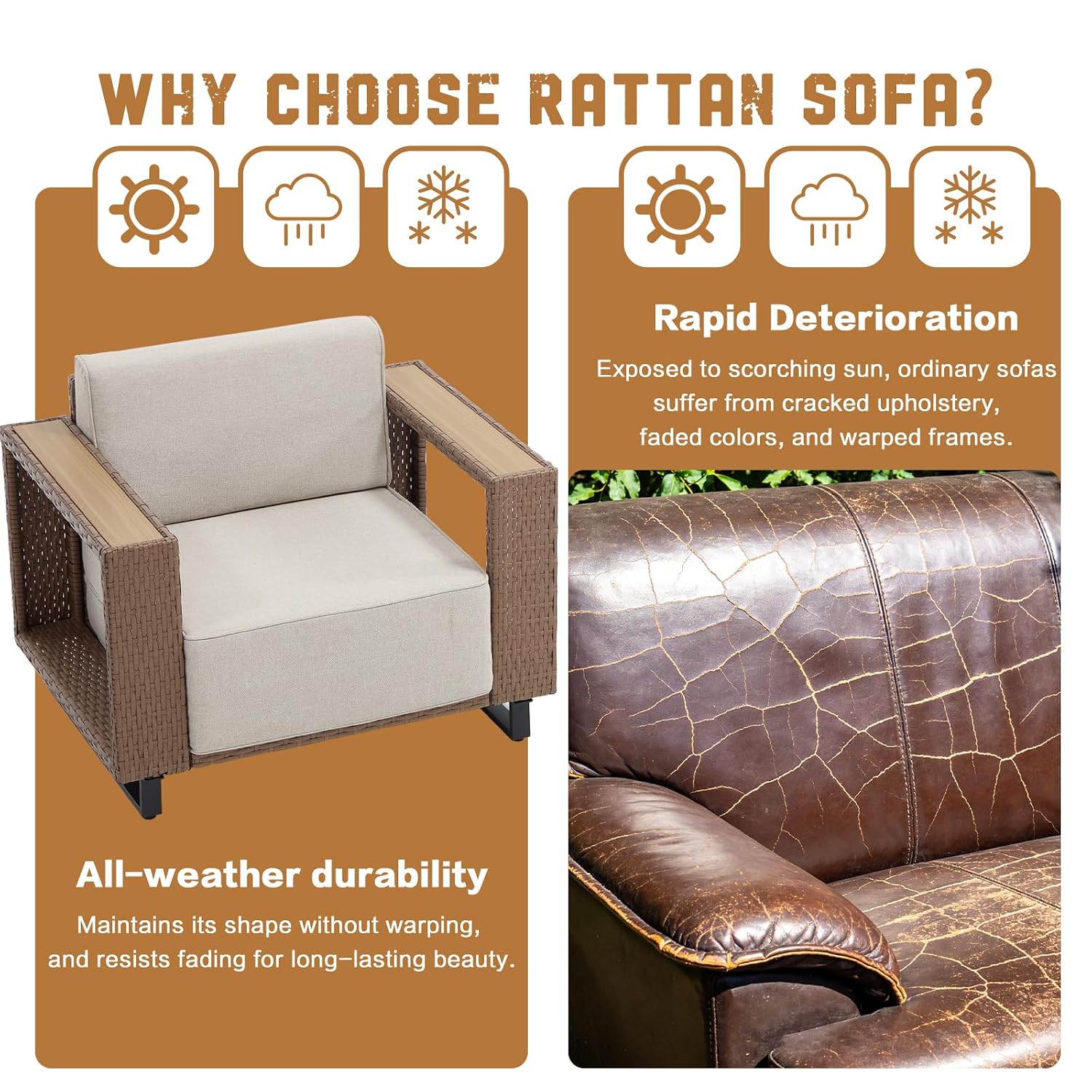 3-częściowy zestaw mebli ogrod – Outdoor Furniture Rattan recenzja i cena