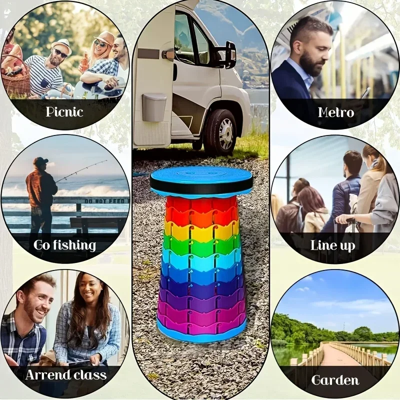 Tęczowy teleskopowy stołek kem – Outdoor Furniture Sales recenzja i cena