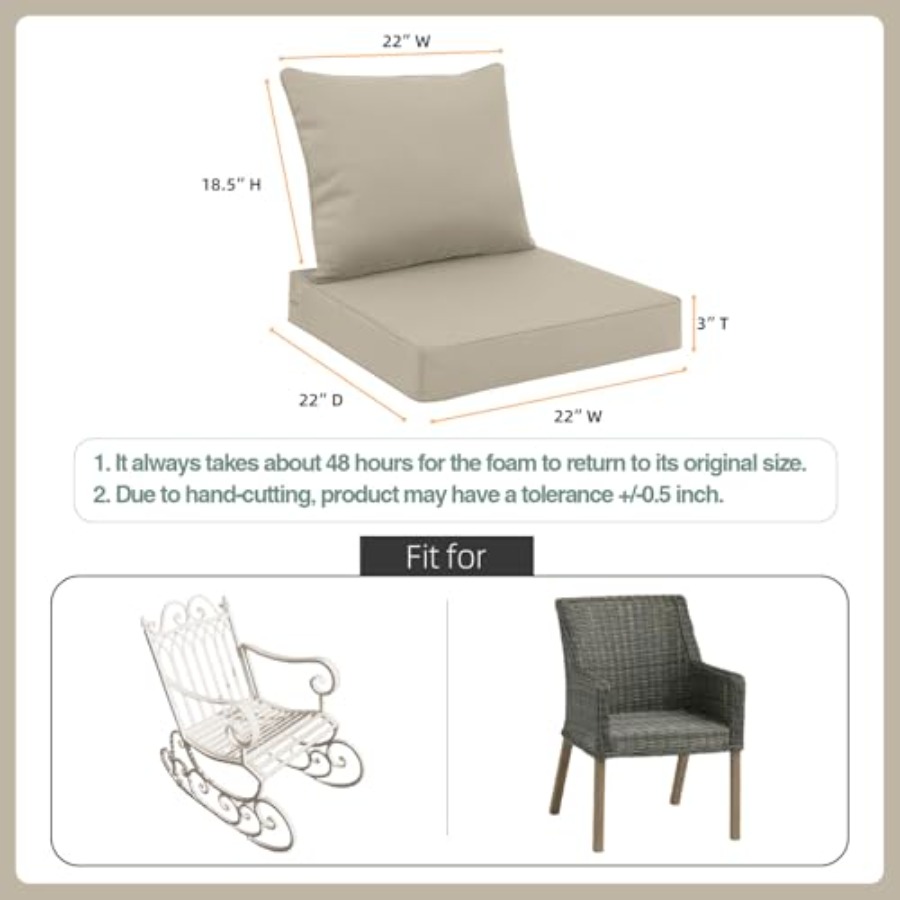 Zestaw poduszek na siedzenia z – Outdoor Furniture Cushions 22 X 22 recenzja i cena