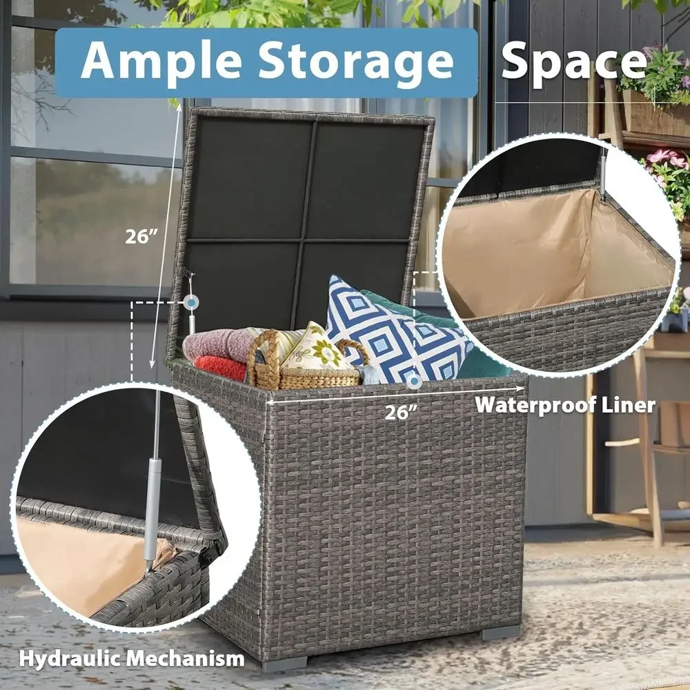 8-częściowy zestaw mebli ogrod – Outdoor Furniture Fire Pit Set recenzja i cena