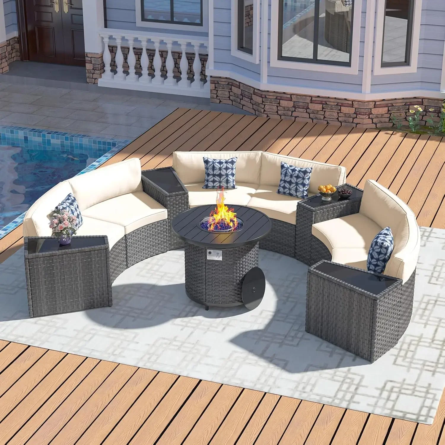 Zestaw mebli ogrodowych z ogni – Outdoor Furniture Fire Pit Set recenzja i cena