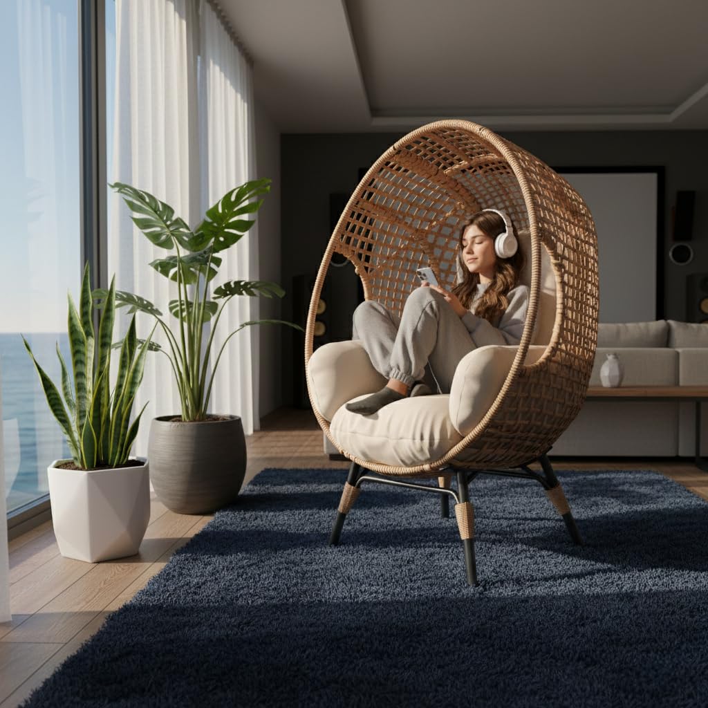 Eleganckie wiszące krzesło w k – Hanging Egg Chair recenzja i cena