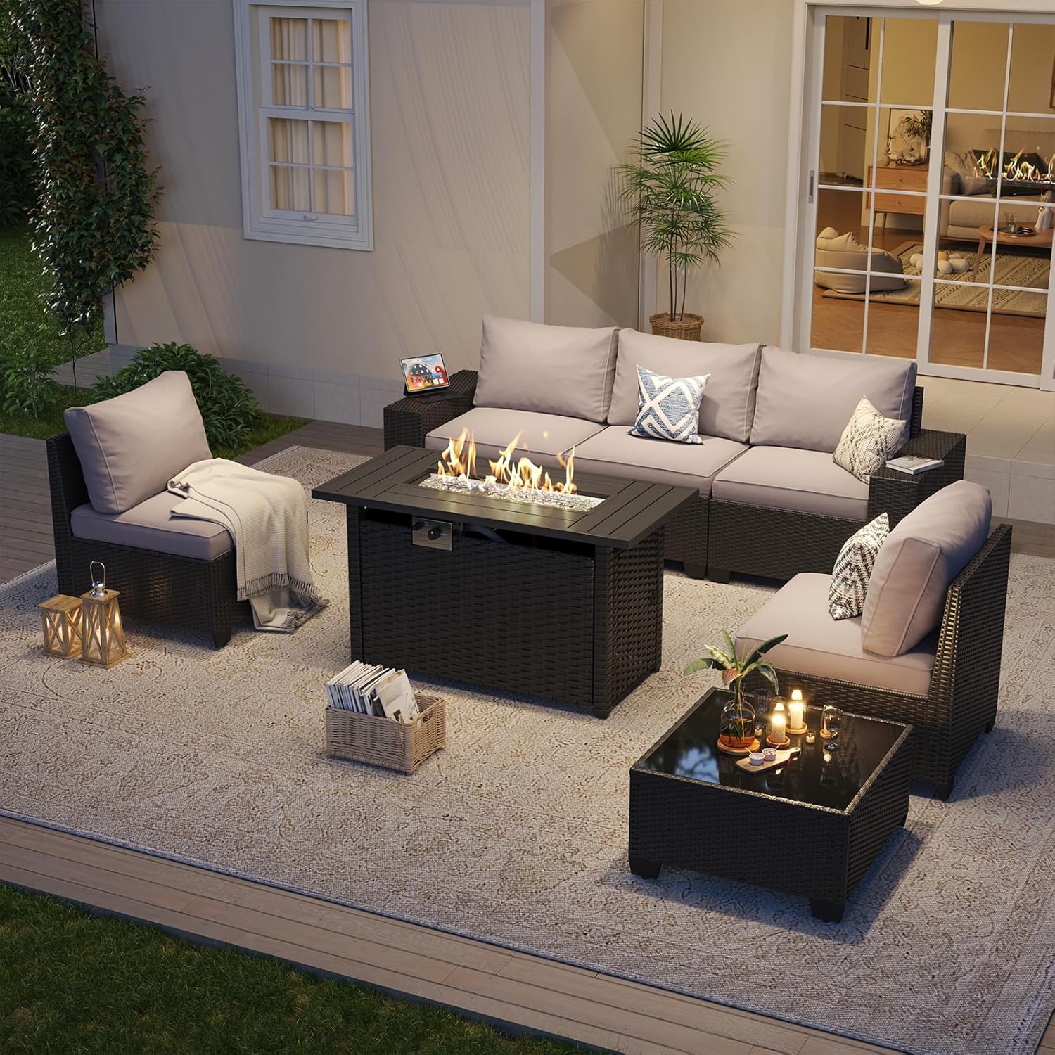 Zestaw mebli ogrodowych na pat – Outdoor Furniture Fire Pit Set recenzja i cena
