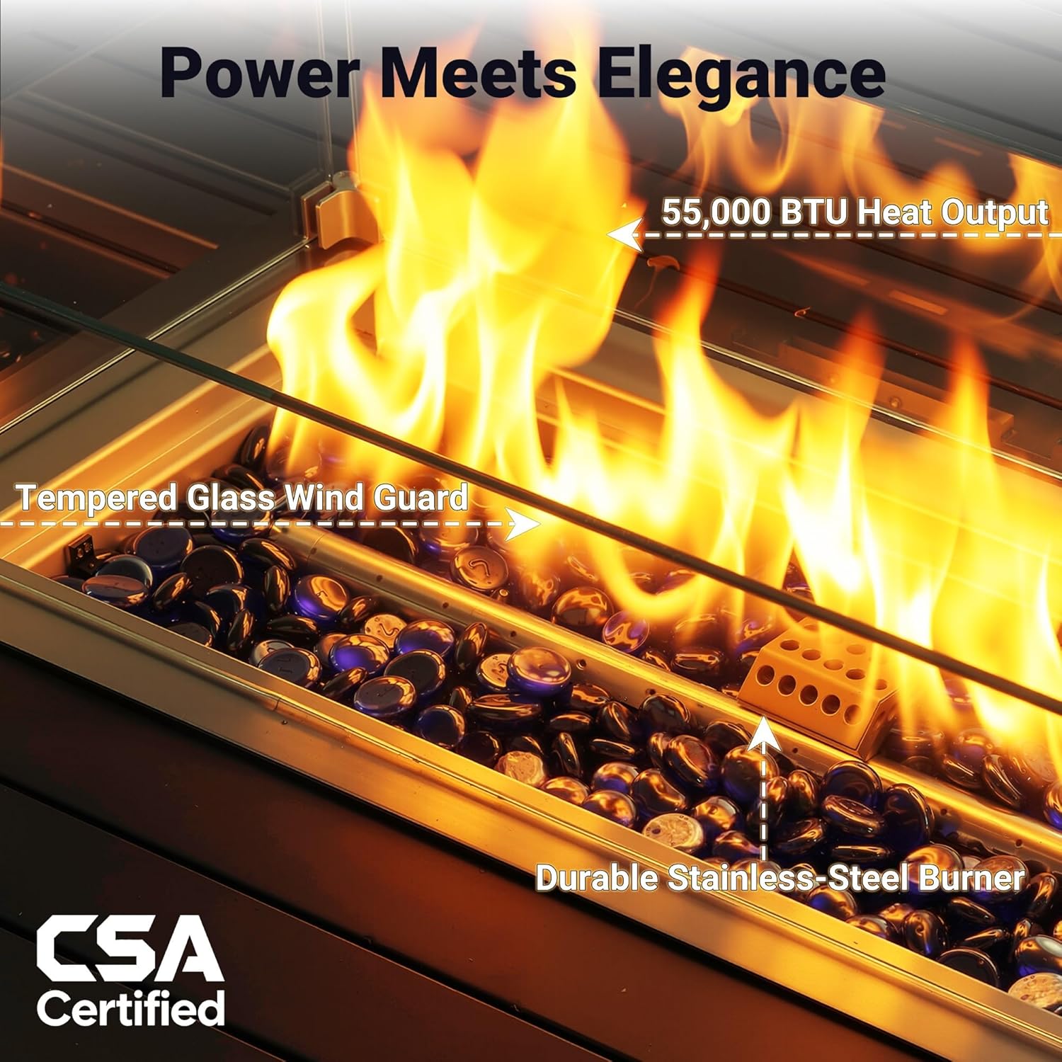 5-częściowy aluminiowy zestaw  – Outdoor Furniture Fire Pit Set recenzja i cena