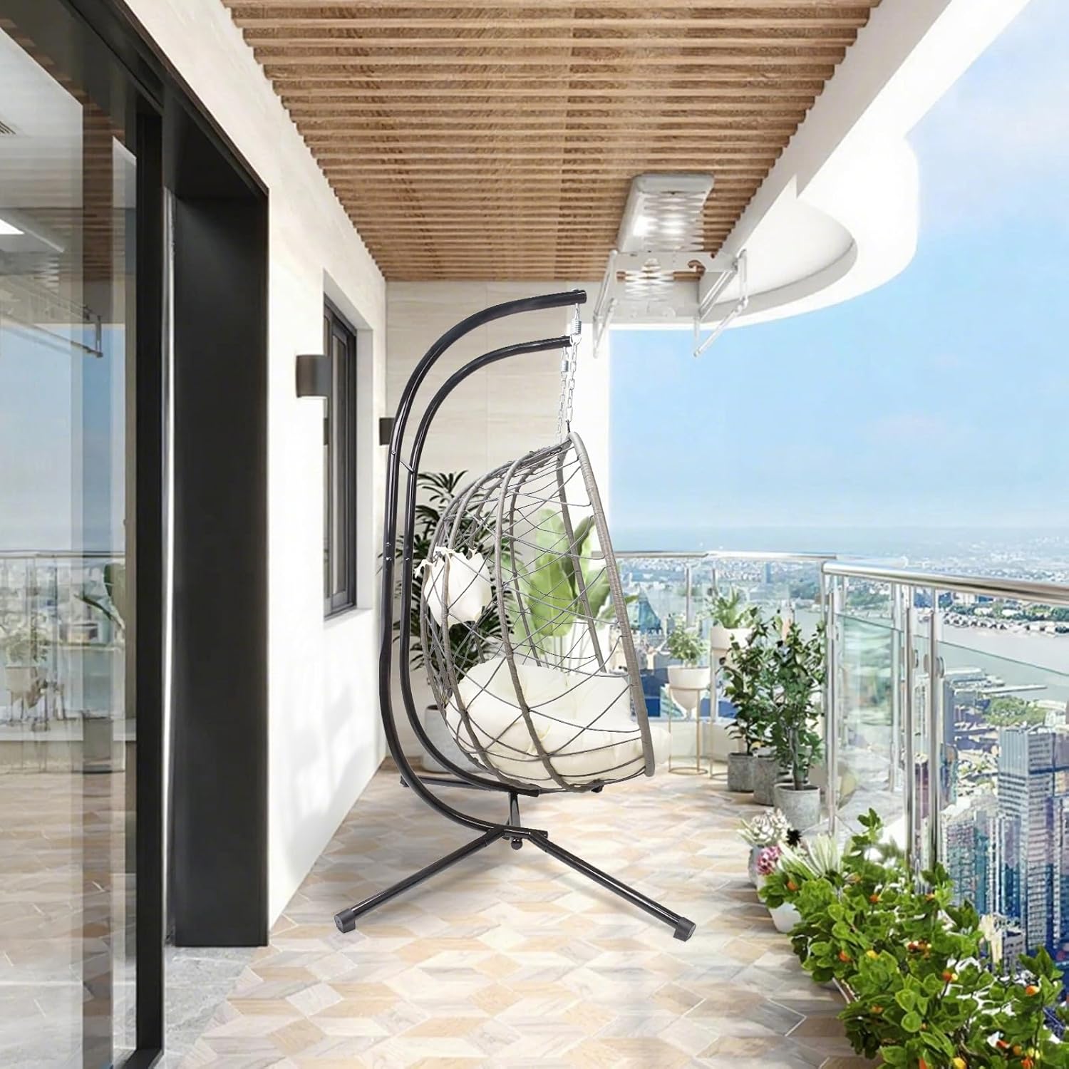 Krzesło wiszące w kształcie ja – Hanging Egg Chair recenzja i cena
