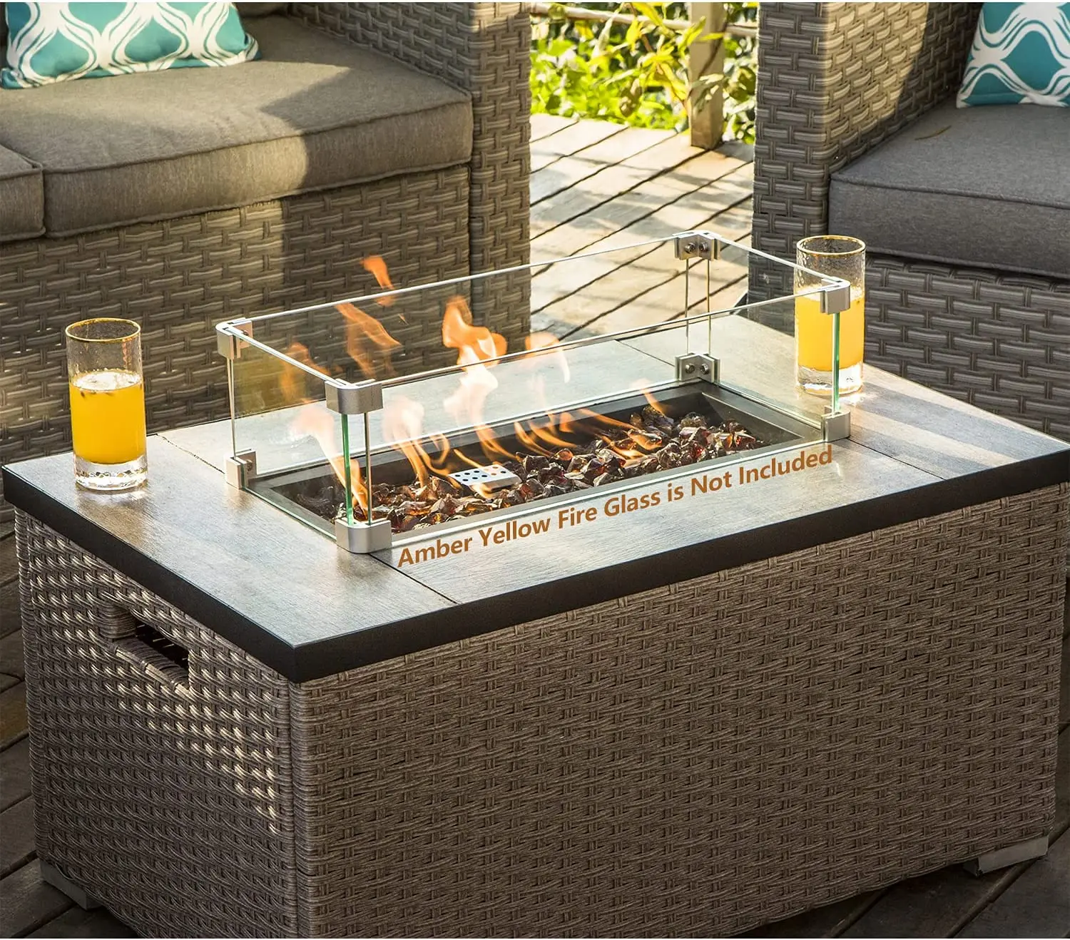-Mebel ogrodowy 5-częściowy wi – Outdoor Furniture Fire Pit Set recenzja i cena
