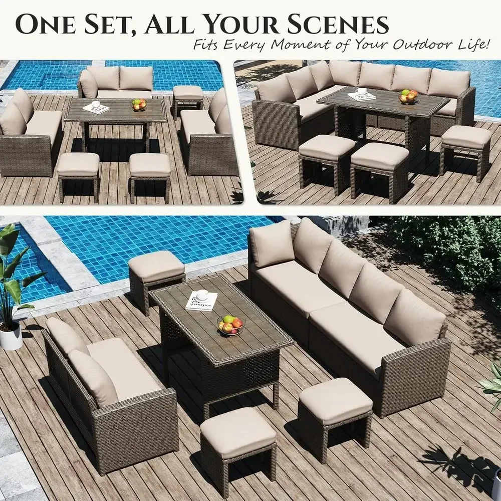 7-częściowy zestaw mebli ogrod – Outdoor Furniture Rattan recenzja i cena
