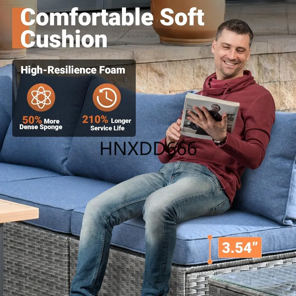 8-częściowy zestaw mebli ogrod – Outdoor Furniture Fire Pit Set recenzja i cena